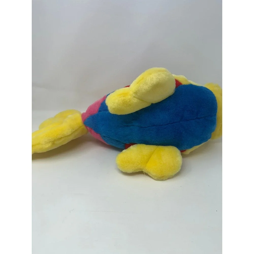 Colorful Tropical Fish Plush Stuffed Animal Yellow Blue Red Pink Soft Toy